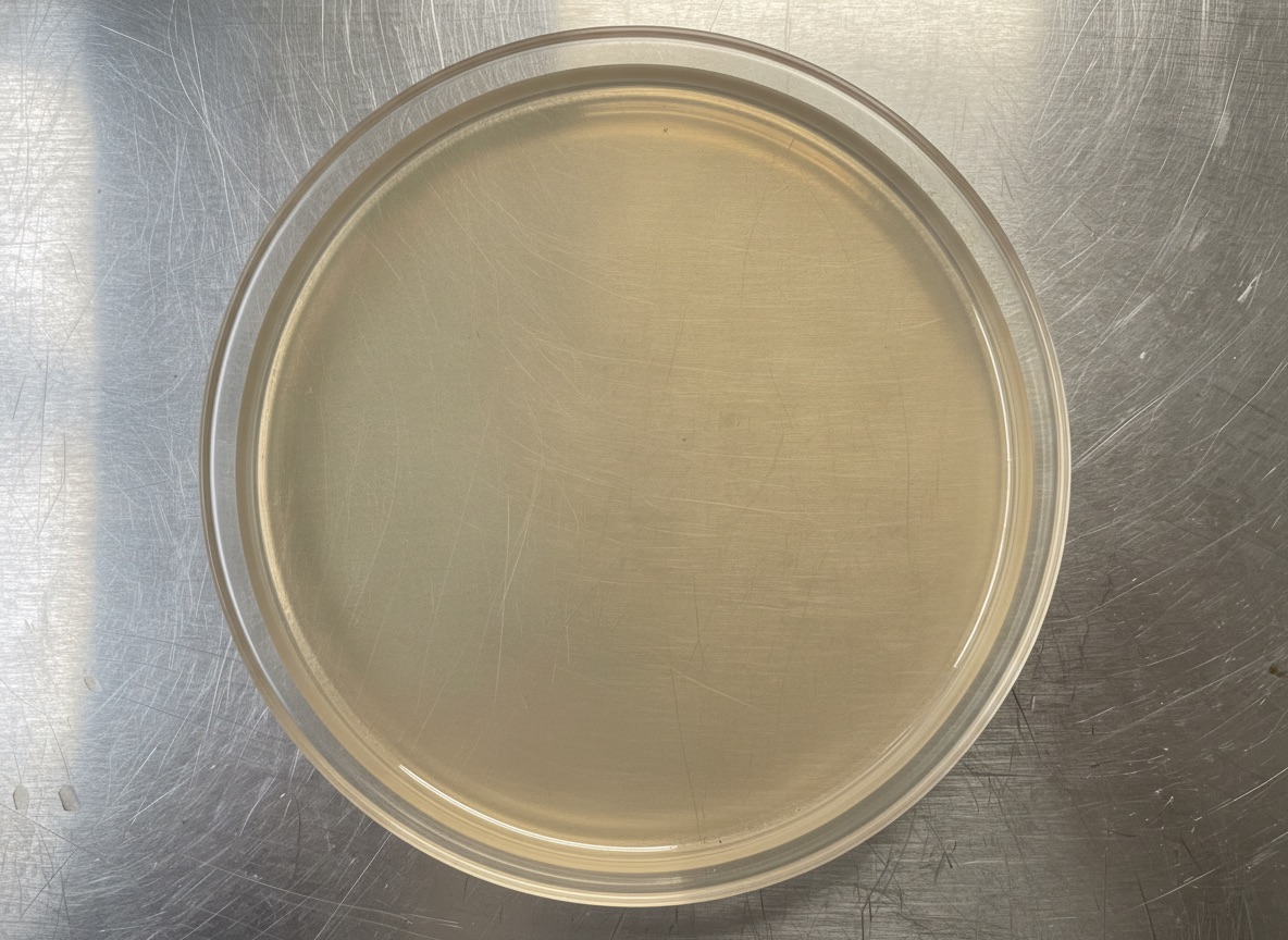 Culture plate swabbed from inside the HydroPurr fountain after 48 hours: clean, almost no bacteria.